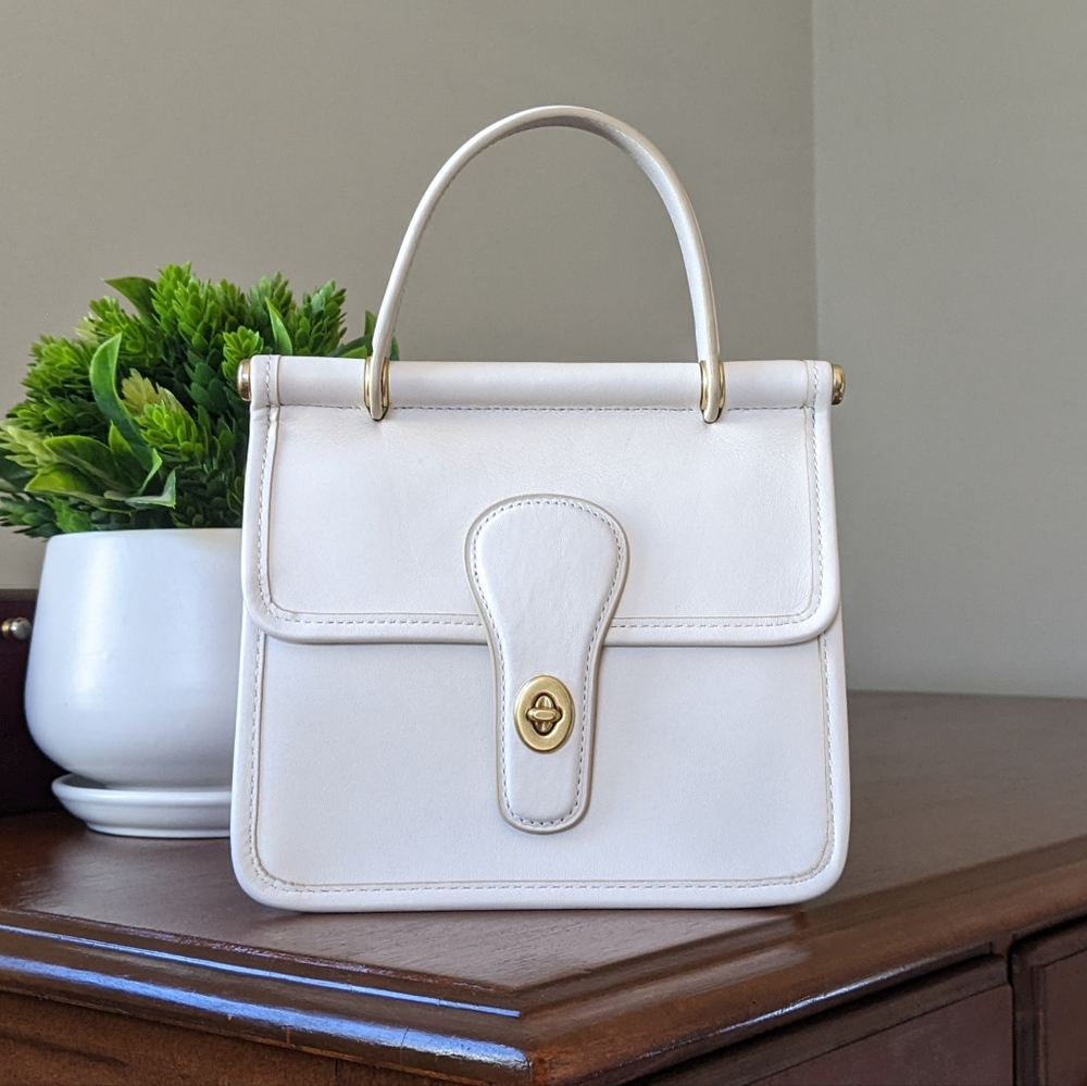 Coach Willis Chalk Leather Handbag